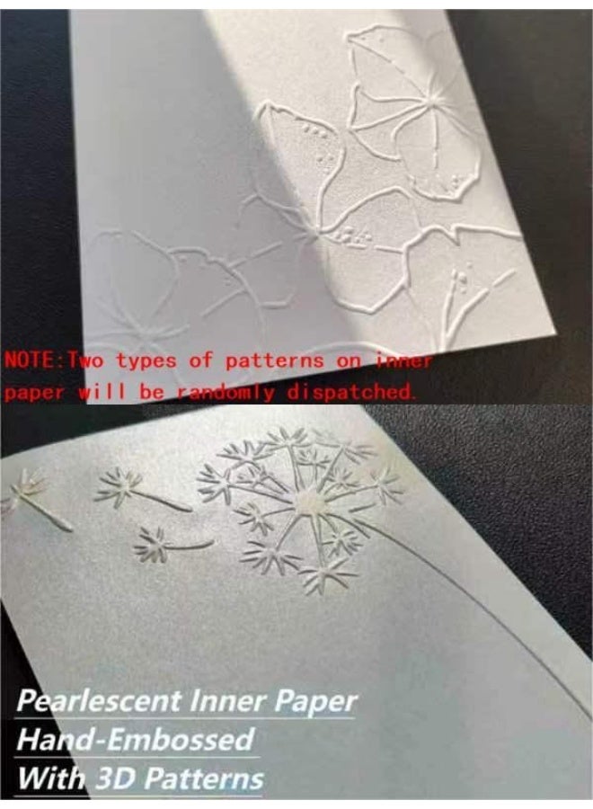 DELGREEN 4 Pcs Premium Birthday Card with Gold Embossing，Black & Gold Foil Elegant Happy Birthday to You With Envelope And Seal， Anniversary Card Gift for Boyfriend,Mum,Daddy - Image 5